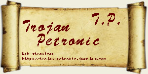 Trojan Petronić vizit kartica